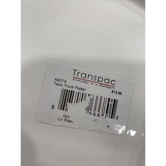 Taco Truck Transpac Serving Platter Tray Emily Dumas Be Happy Be Hungry - Picture 5 of 5